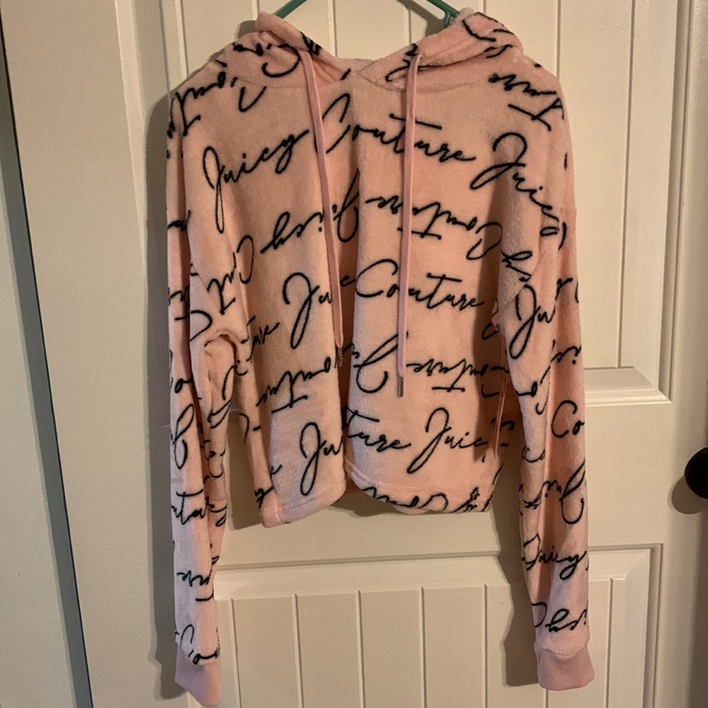 Pink Juicy Couture cropped hoodie